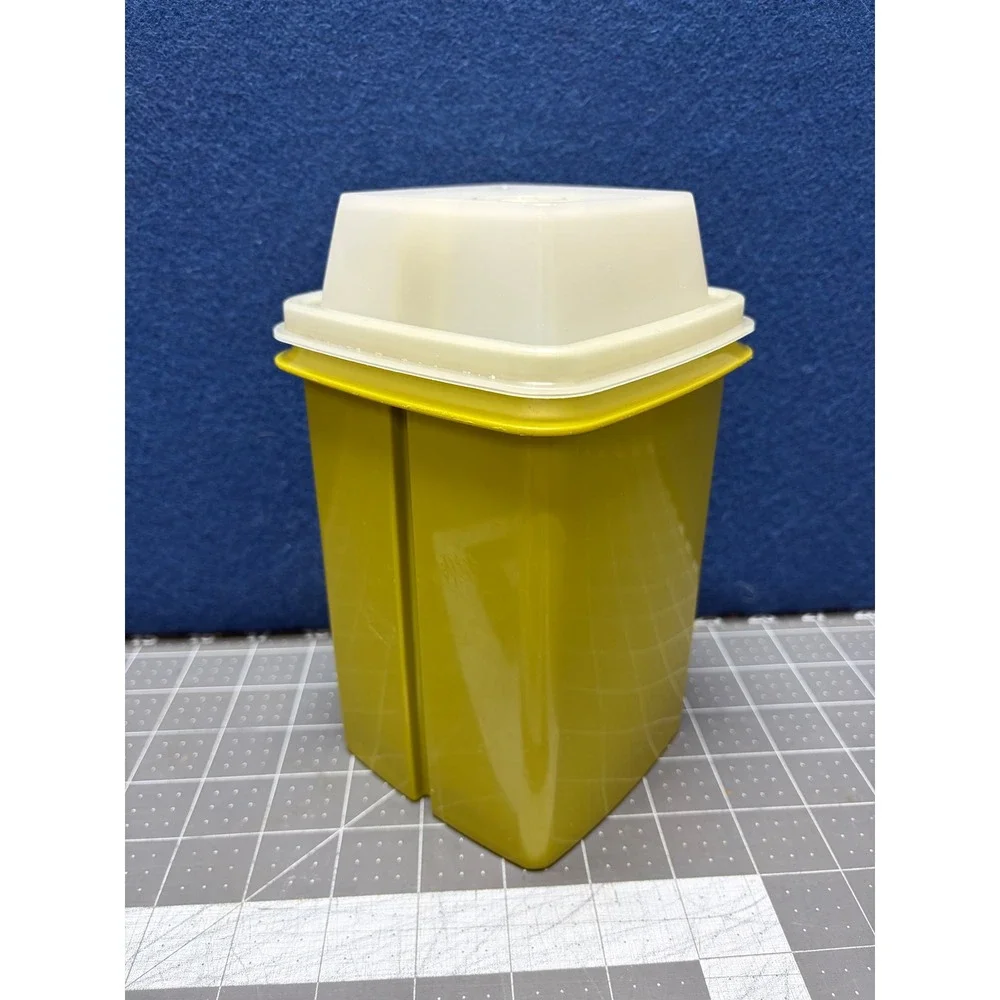 Tupperware Pickle Lifter Avocado Green 1330 3 Vintage Container Strainer Set